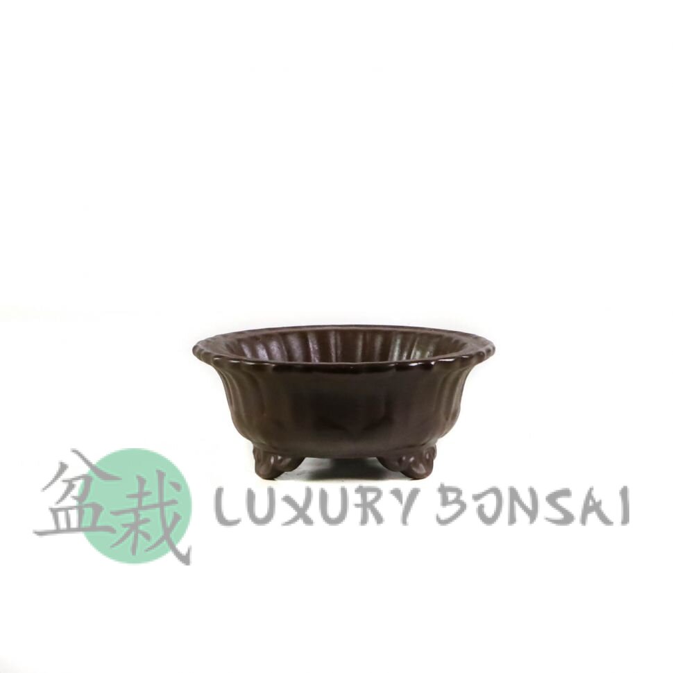 Горшок для бонсай Канеко 15,5х15,5хH6,5 см коричневый фото 1 &mdash; Luxurybonsai.ru