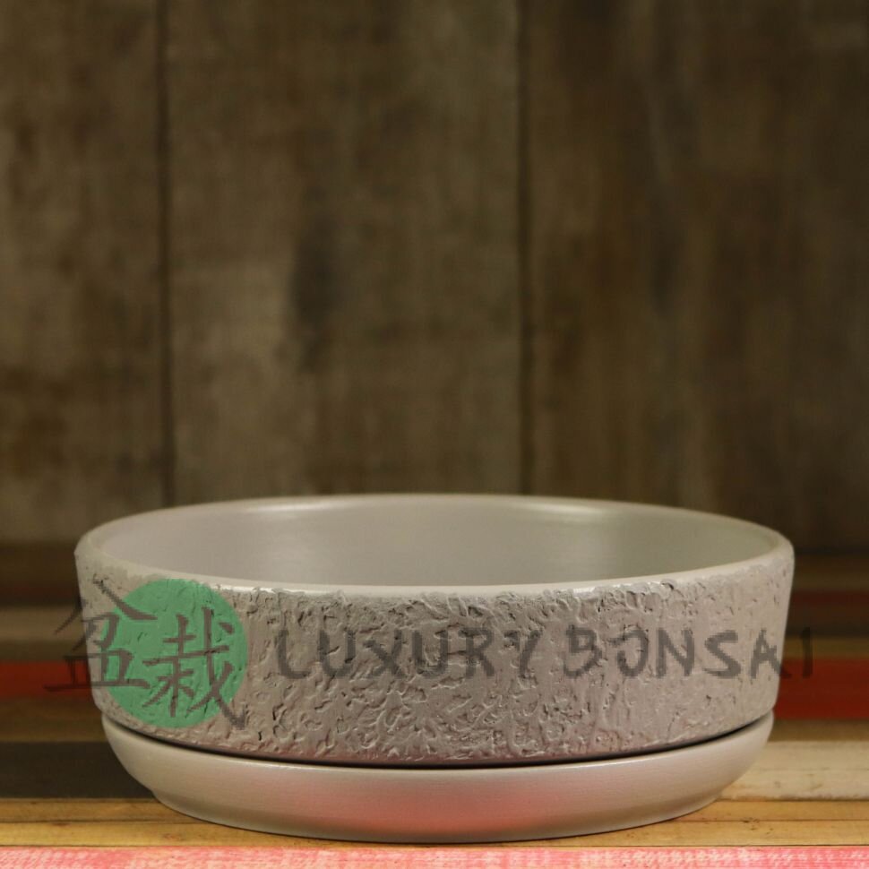 Горшок для бонсай(керамика) D26xH9 см серый фото 1 &mdash; Luxurybonsai.ru